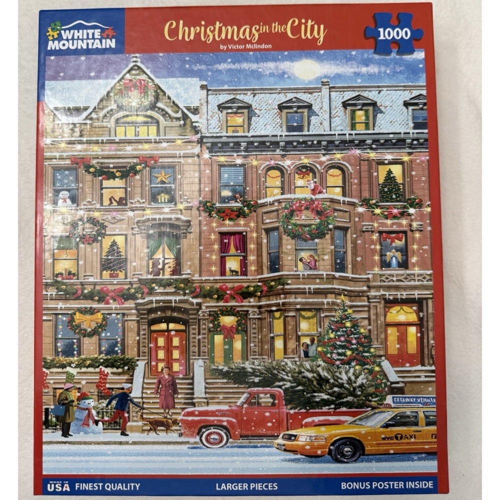 White Mountain "Christmas in the City" 1000 Pc Puzzle